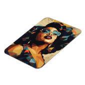 Schwarze Frau: kubistische Magnet für Artistik (Linke Seite)