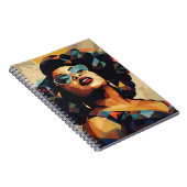 Schwarze Frau: kubistische Magnet für Artistik Notizblock (Rechte Seite)