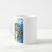 Schwarze Frau Lehrerin Afro Retro Cool Black Histo Kaffeetasse (Vorderseite Links)