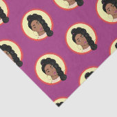 Schwarze Frau, leuchtende Schönheit, Puff Ponytail Seidenpapier (Ausschnitt)