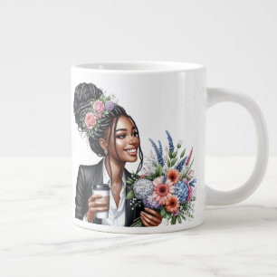 Schwarze Frau Melanin Schwester Afroamerikanische Jumbo-Tasse