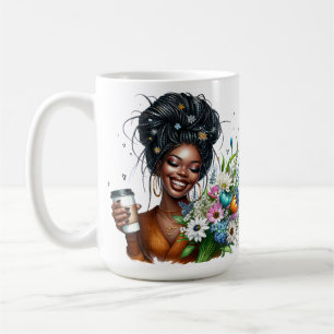 Schwarze Frau Melanin Schwester Afroamerikanische Kaffeetasse