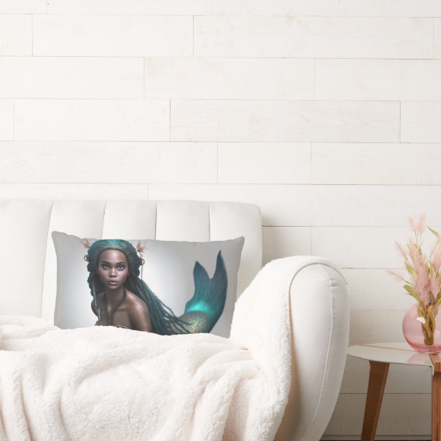 SCHWARZE FRAU MERMAID MIT DREADS PILLOW LENDENKISSEN (Liege)