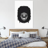 Schwarze Frau mit afrikanischen Stammesfeldern Leinwanddruck (Insitu (Schlafzimmer))