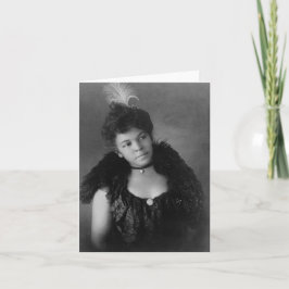 Schwarze Frau mit Herzklammer Karte