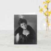 Schwarze Frau mit Herzklammer Karte (Gelbe Blume)