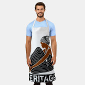 Schwarze Frau mit Kopf Wrap AFRICAN Erbe Schürze (Getragen)