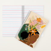 Schwarze Frau mit Leopard-Druckerohrringe gestärkt Notizblock (Innen)