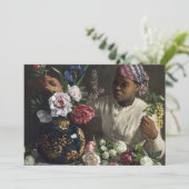 Schwarze Frau mit Peonies | Fré dé Bazille (Stehend Vorderseite)