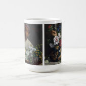 Schwarze Frau mit Peonies | Fré dé Bazille Kaffeetasse (Mittel)