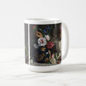 Schwarze Frau mit Peonies | Fré dé Bazille Kaffeetasse (VorderseiteRechts)