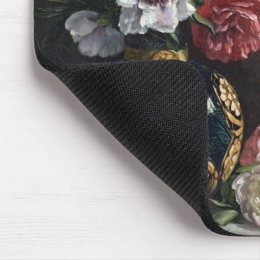 Schwarze Frau mit Peonies | Fré dé Bazille Mousepad (Ecke)