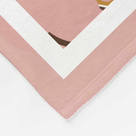 Schwarze Frau mit rosa Afro, Ihr Name Fleecedecke (Ecke)