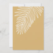 Schwarze Frau mit Schatten, tropisches Gold 21. Ge Einladung (Rückseite)