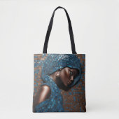Schwarze Frau Mosiac Blue Copper Tasche (Vorderseite)