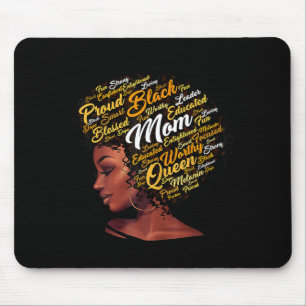 Schwarze Frau Mutter afroamerikanisch frohen Mutte Mousepad