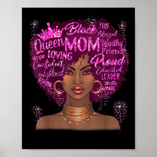 Schwarze Frau Mutter afroamerikanisch frohen Mutte Poster
