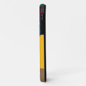 Schwarze Frau, Naturhaare, Stammesmuster, Gold Case-Mate iPhone Hülle (Hinten/Links)