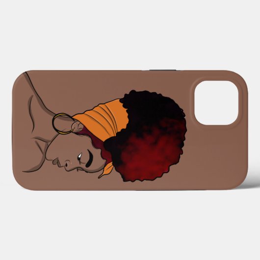 Schwarze Frau, natürliche Schönheit, gebackenes Ha Case-Mate iPhone Hülle (Rückseite (Horizontal))