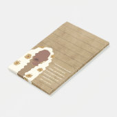 Schwarze Frau Portrait Christliche Schrift Linken Post-it Klebezettel (angewinkelt)