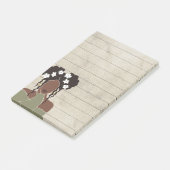 Schwarze Frau Portrait Lined Sticky Post-it Klebezettel (angewinkelt)