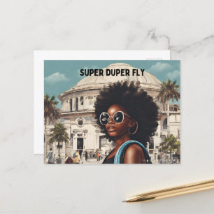 Schwarze Frau Postkarte