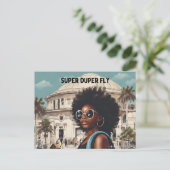 Schwarze Frau Postkarte (Stehend Vorderseite)