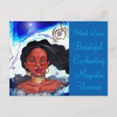 Schwarze Frau Postkarte (Vorderseite)