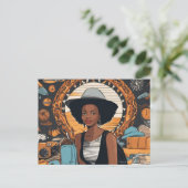Schwarze Frau Postkarte (Stehend Vorderseite)