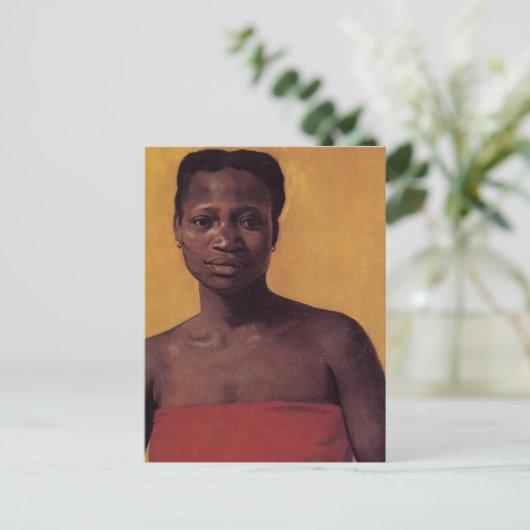 Schwarze Frau Postkarte (Stehend Vorderseite)