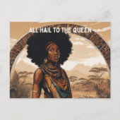 Schwarze Frau Postkarte (Vorderseite)