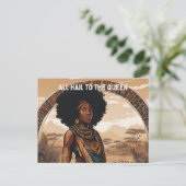 Schwarze Frau Postkarte (Stehend Vorderseite)