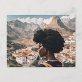 Schwarze Frau Postkarte (Vorderseite)