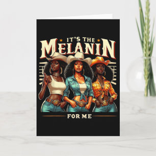 Schwarze Frau Retro Es Ist Das Melanin Für Mich Sc Karte