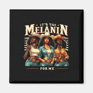 Schwarze Frau Retro Es ist das Melanin für mich Sc Magnet