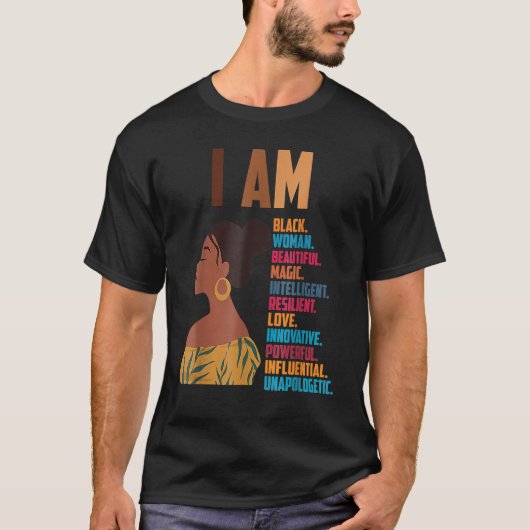 Schwarze Frau Schwarze Geschichte Monat Afrikanisc T-Shirt (Vorderseite)