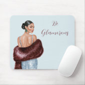 Schwarze Frau sei glamourös Mousepad (Mit Mouse)
