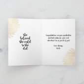 Schwarze Frau, sie glaubte, sie könnte, Abschluss Karte (Innenseite)