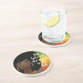 Schwarze Frau, sie glaubte, sie könnte, also tat s Getränkeuntersetzer (Seite)