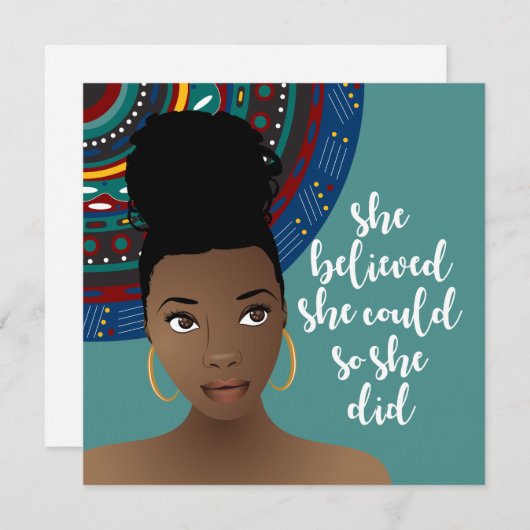 Schwarze Frau, sie glaubte, sie könnte das, also t (Vorne/Hinten)