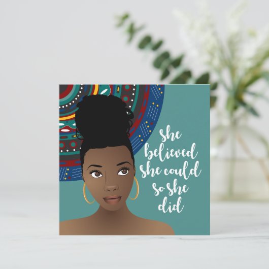 Schwarze Frau, sie glaubte, sie könnte das, also t (Stehend Vorderseite)