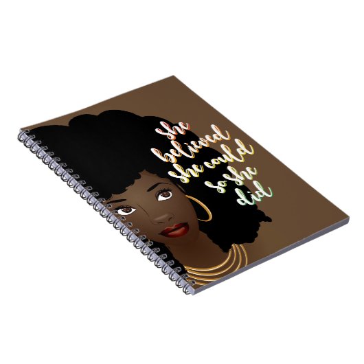 Schwarze Frau, sie glaubte, sie könnte das, also t Notizblock (Rechte Seite)