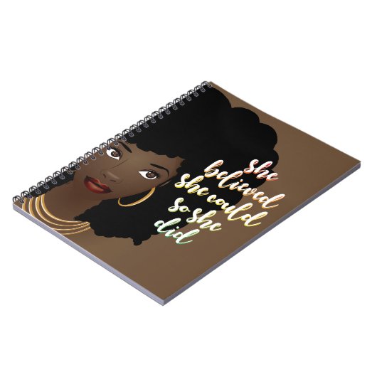 Schwarze Frau, sie glaubte, sie könnte das, also t Notizblock (Linke Seite)