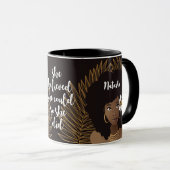 Schwarze Frau, sie glaubte, sie könnte, Gold und S Tasse (VorderseiteRechts)