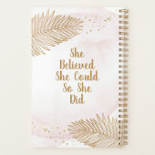 Schwarze Frau, sie glaubte, sie könnte, rosa und g Planer (Rückseite)