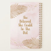 Schwarze Frau, sie glaubte, sie könnte, rosa und g Planer (Rückseite)