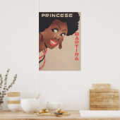 Schwarze Frau Vintag Art Portrait Poster (Küche)