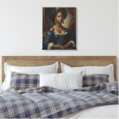 Schwarze Frau, Vintage Royalty Leinwanddruck (Insitu (Schlafzimmer))