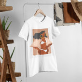 Schwarze Frau, weißes Bikini, Beach Vacation Ready T-Shirt