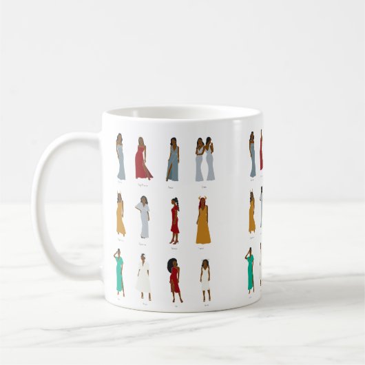 Schwarze Frau Zodiac Astrologie Tasse (Links)